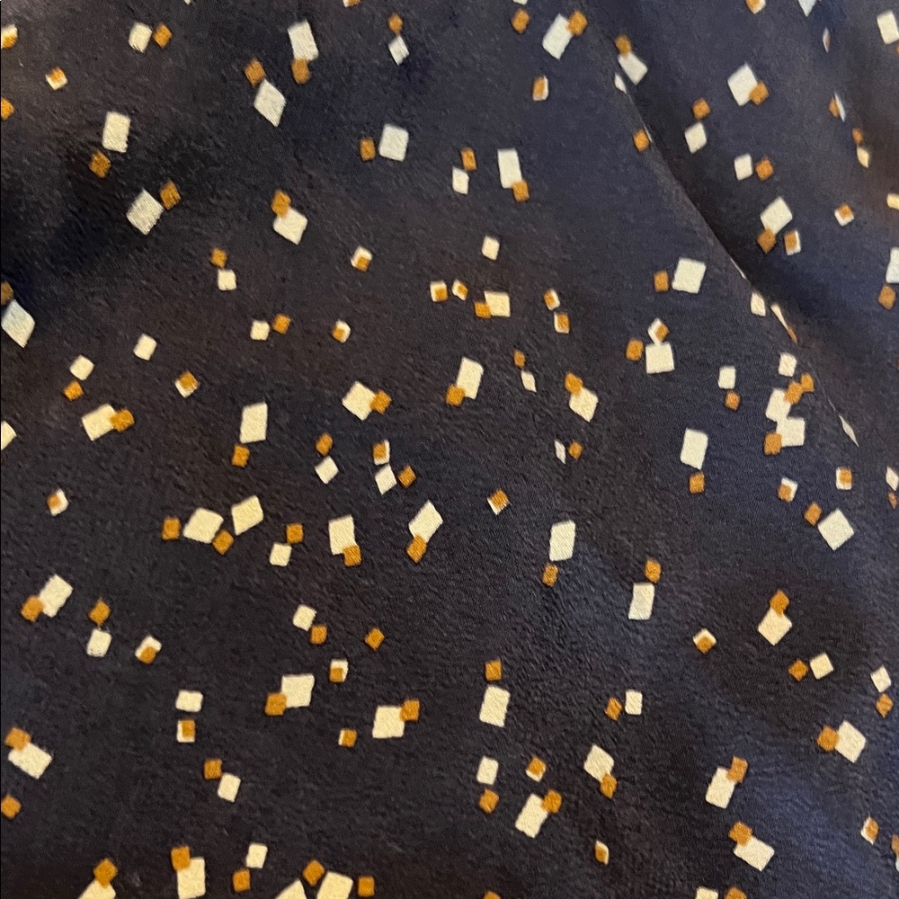 Blue and Gold Patterned Button-Up Shirt - Picture 2 of 6